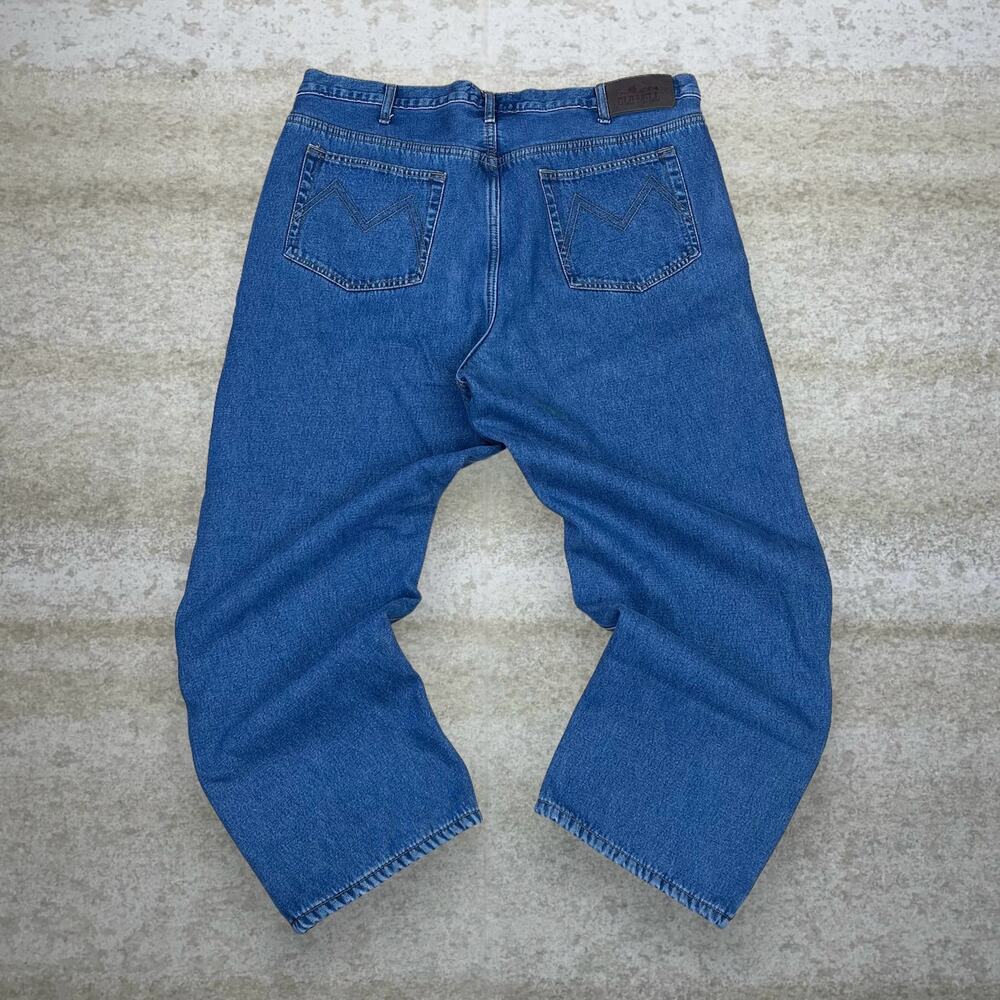 Vintage 90s Flannel Lined Old Mill Jeans 42x30 Relaxed Fit Medium Wash Work